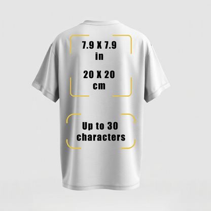 Custom Oversize QR Print T-Shirt