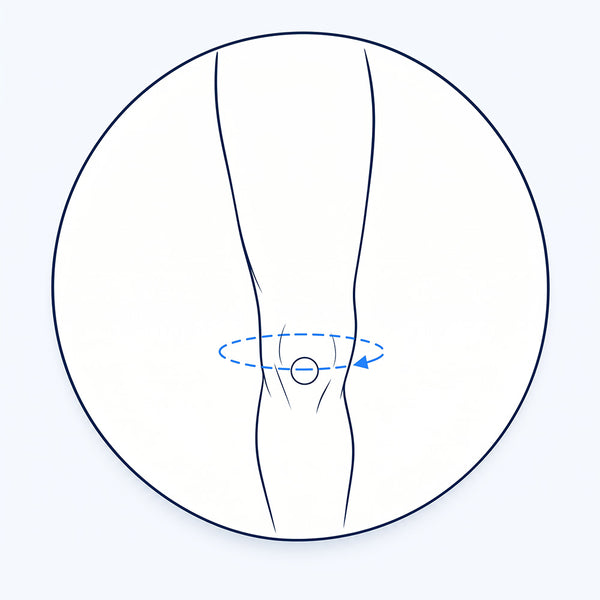 Tape around center of kneecap